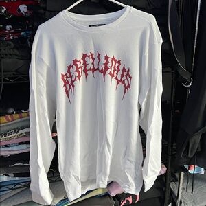 Waffle Thermal White Long Sleeve Graphic Tee